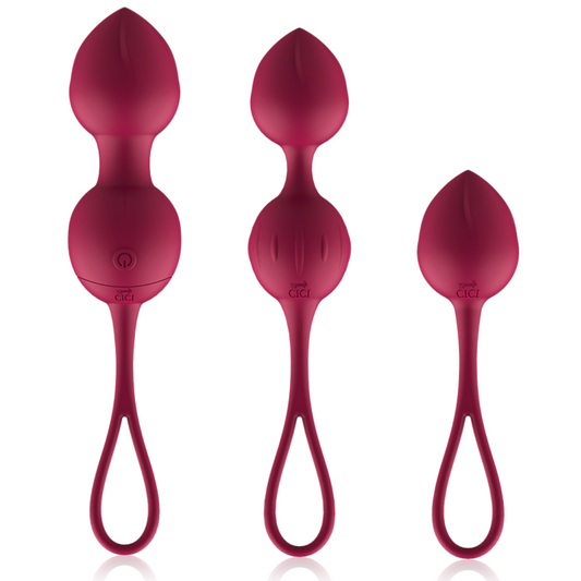 CICI BEAUTY - CONTROLE REMOTO DE 3 CONTAS KEGEL VIBRATÓRIAS DE SILICONE PREMIUM