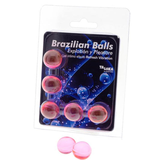 TALOKA - 5 BOLAS BRASILEIRAS REFRESCANTES EFEITO VIBRANTE GEL EXCITANTE