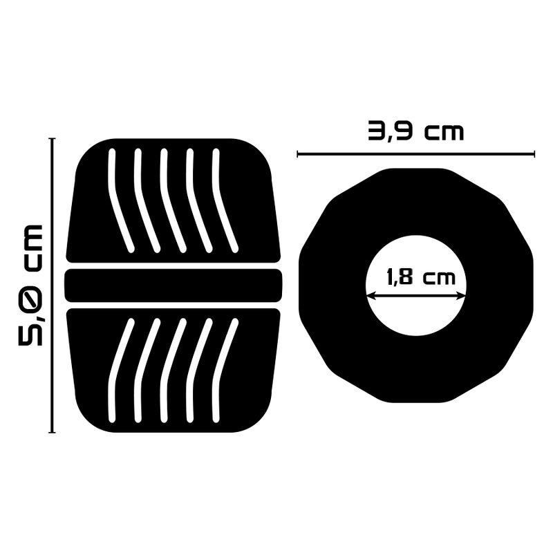POWERING - ANEL PARA PÉNIS SUPER FLEXÍVEL E RESISTENTE 5 CM PR11 PRETO