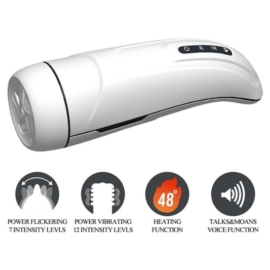 PRETTY LOVE - MASTURBADOR MASCULINO MARISSA COM VIBRAÇÃO. CALOR. VOZ E SUCÇÃO