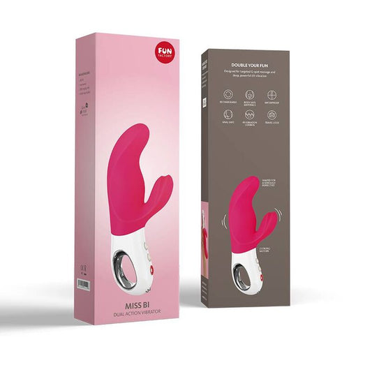 FUN FACTORY - MISS BI DUAL VIBRADOR ROSA BRANCO