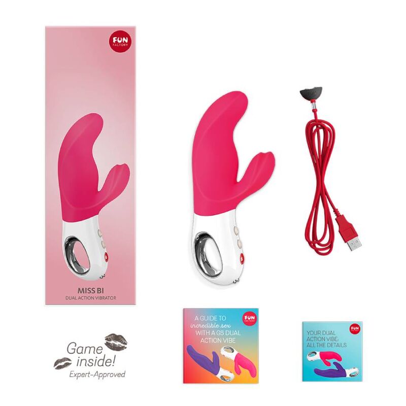 FUN FACTORY - MISS BI DUAL VIBRADOR ROSA BRANCO