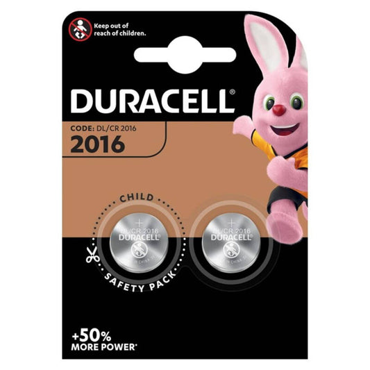 DURACELL - LITIO CR2016 3V 2 UNIDADES BATERIA BOTÃO