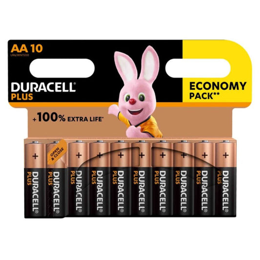 DURACELL - PILHAS ALCALINAS PLUS POWER 100 AA LR6 10 UNIDADES?