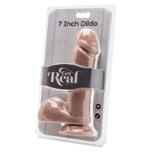 SEJA REAL - DILDO DE 18 CM COM CONTAS DE PELE
