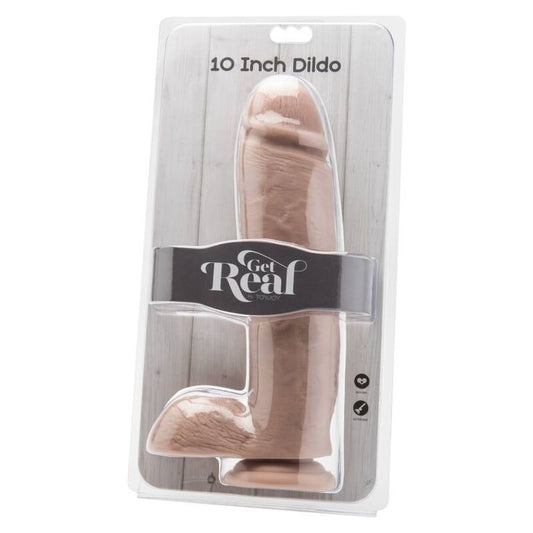 SEJA REAL - DILDO DE 25,5 CM COM CONTAS DE PELE