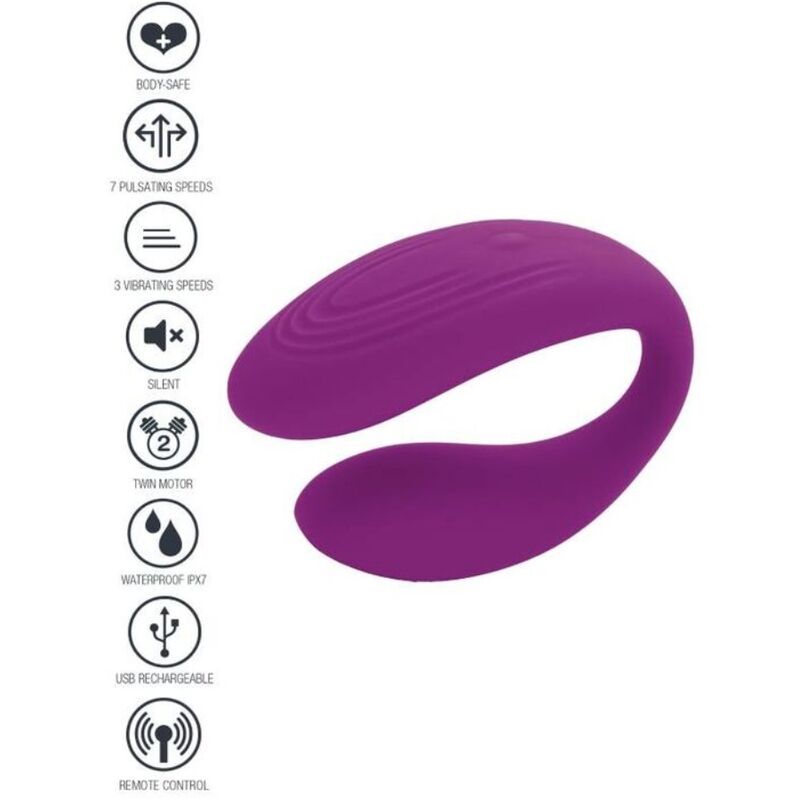 XOCOON - VIBRADOR BOUND LOVE COUPLES ROXO