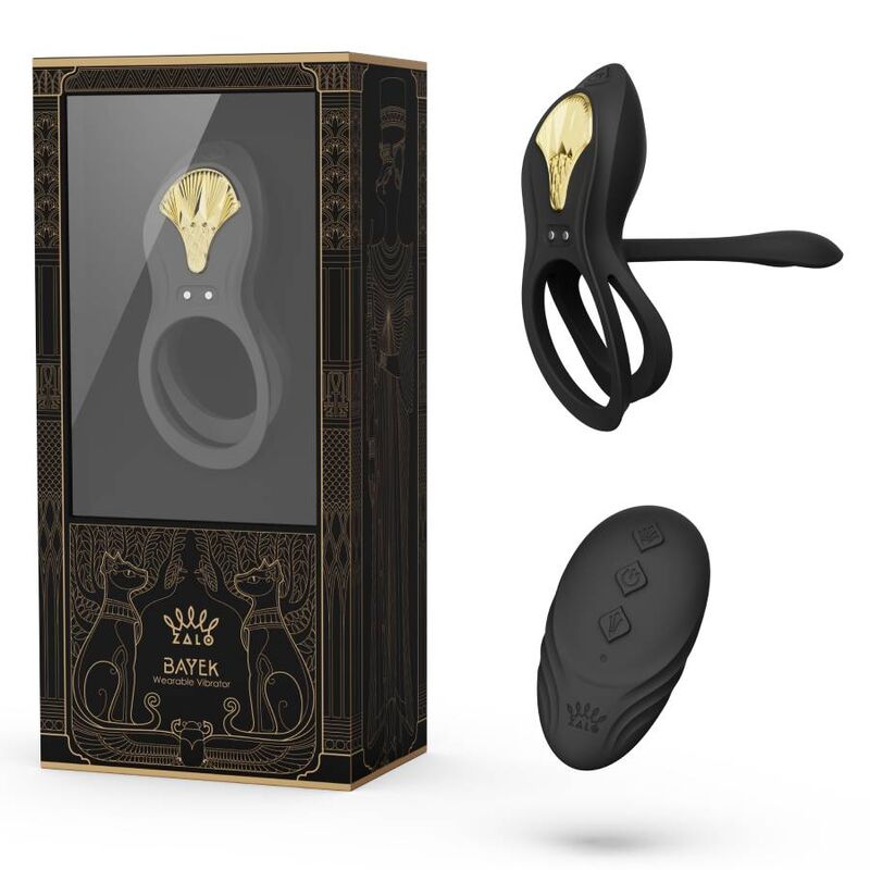 ZALO - VIBRATING COUPLES RING BAYEK BLACK