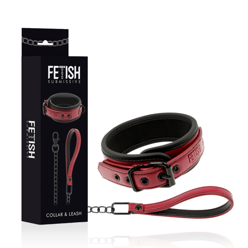 FETICHE SUBMISSIVO QUARTO ESCURO - COLEIRA DE CORRENTE COM FORRO DE NEOPRENE