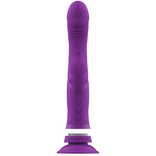 INTENSO - VIBRADOR DE SILICONE COM TRIPLO MOTOR RABBIT CASANOVA ROXO