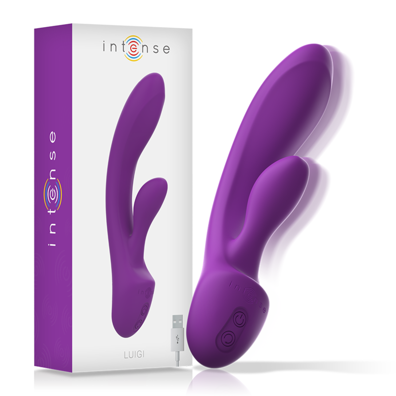 INTENSO - VIBRADOR LUIGI RABBIT SILICONE LÍQUIDO ROXO