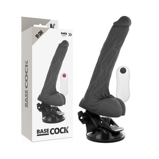 BASECOCK - VIBRADOR NATURAL REALISTA CONTROLE REMOTO 19 CM -O- 4 CM