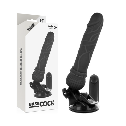 BASECOCK - VIBRADOR REALISTA CONTROLE REMOTO NATURAL 19,5 CM -O- 4 CM