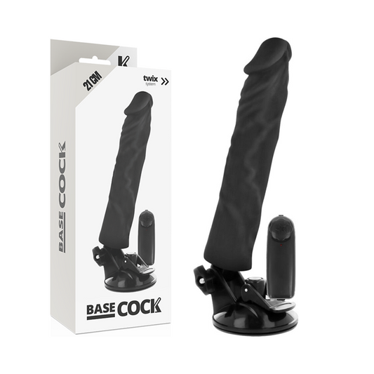 BASECOCK - VIBRADOR REALISTA CONTROLE REMOTO NATURAL 21 CM -O- 4 CM