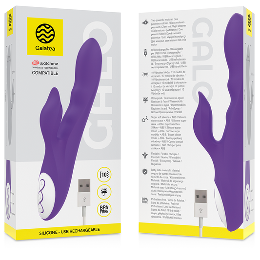 GALATEA - VIBRADOR GALO LILAC COMPATÍVEL COM A TECNOLOGIA WIRELESS WATCHME