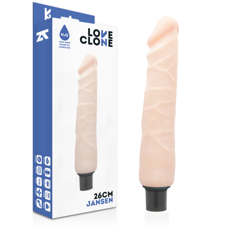 LOVECLONE - VIBRADOR AUTOLUBRIFICANTE JANSEN 26 CM -O- 4,2 CM