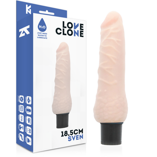 LOVECLONE - VIBRADOR AUTOLUBRIFICANTE SVEN 18,5 CM -O- 3,3 CM