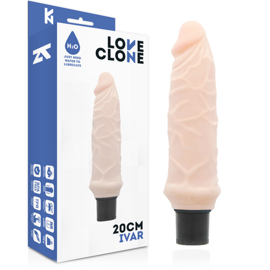 LOVECLONE - VIBRADOR AUTOLUBRIFICANTE IVAR 20 CM -O- 3,7 CM