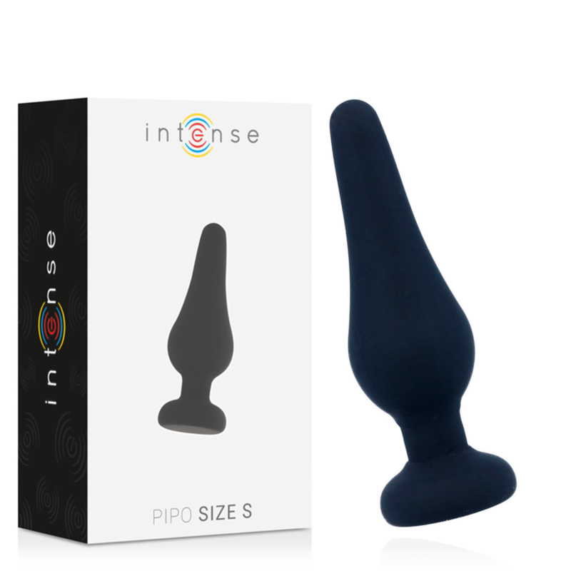 INTENSO - PIPO S PLUG ANAL DE SILICONE PRETO 9,8 CM