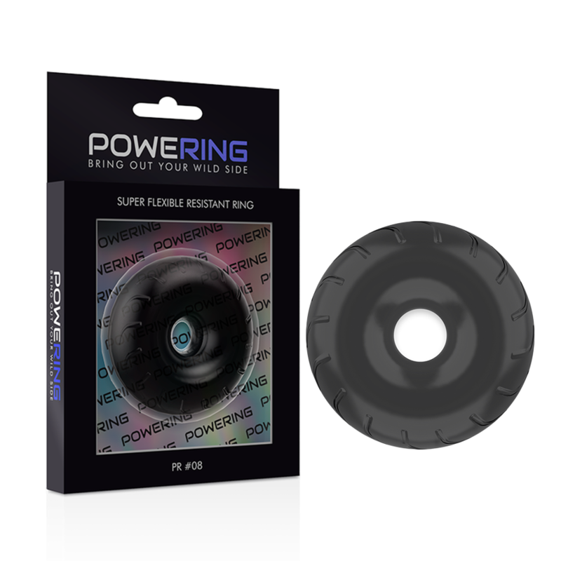 POWERING - ANEL PÊNICO SUPER FLEXÍVEL E RESISTENTE 5CM PR08 PRETO