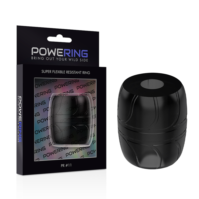 POWERING - ANEL PARA PÉNIS SUPER FLEXÍVEL E RESISTENTE 5 CM PR11 PRETO