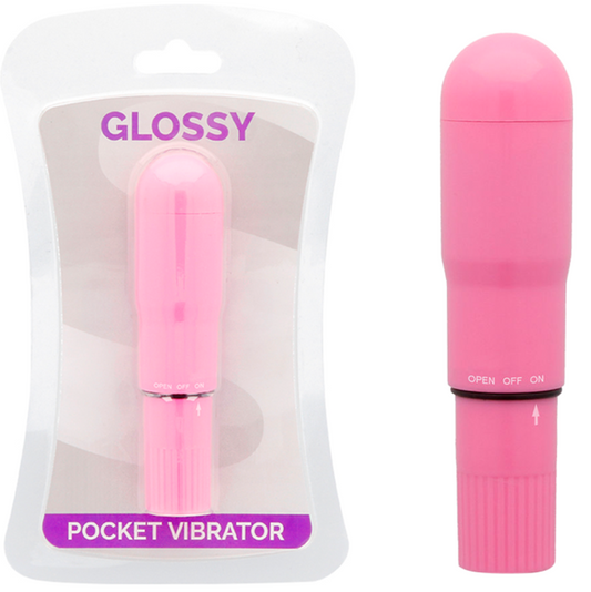 GLOSSY - DEEP PINK POCKET VIBRATOR