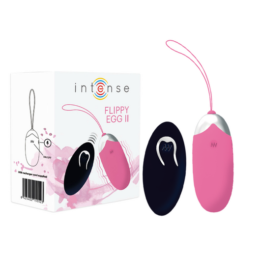 INTENSO - OVO VIBRANTE FLIPPY II COM CONTROLE REMOTO ROSA
