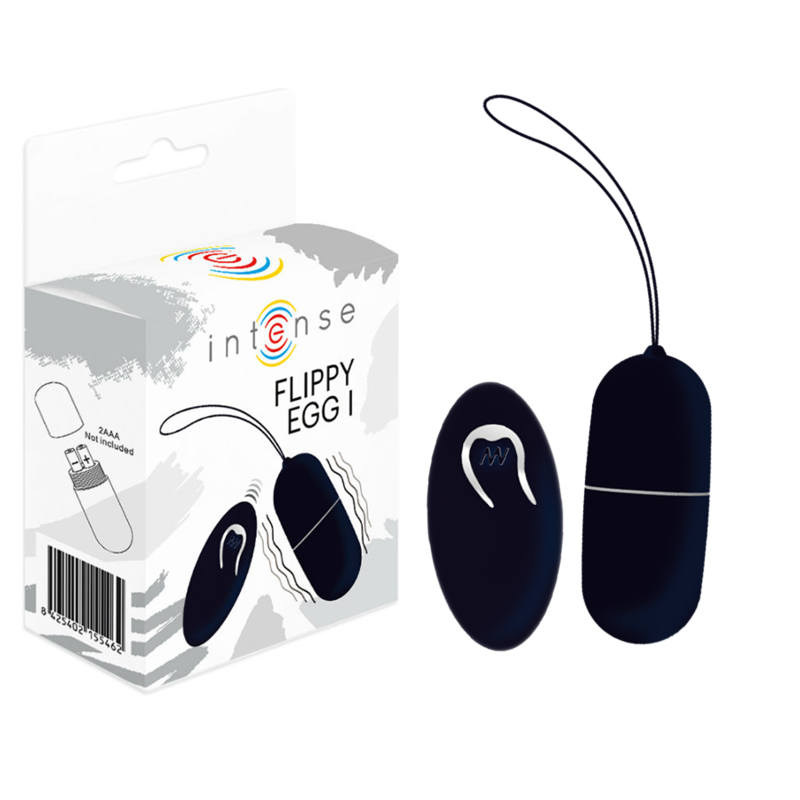 INTENSO - OVO VIBRANTE FLIPPY I COM CONTROLE REMOTO PRETO