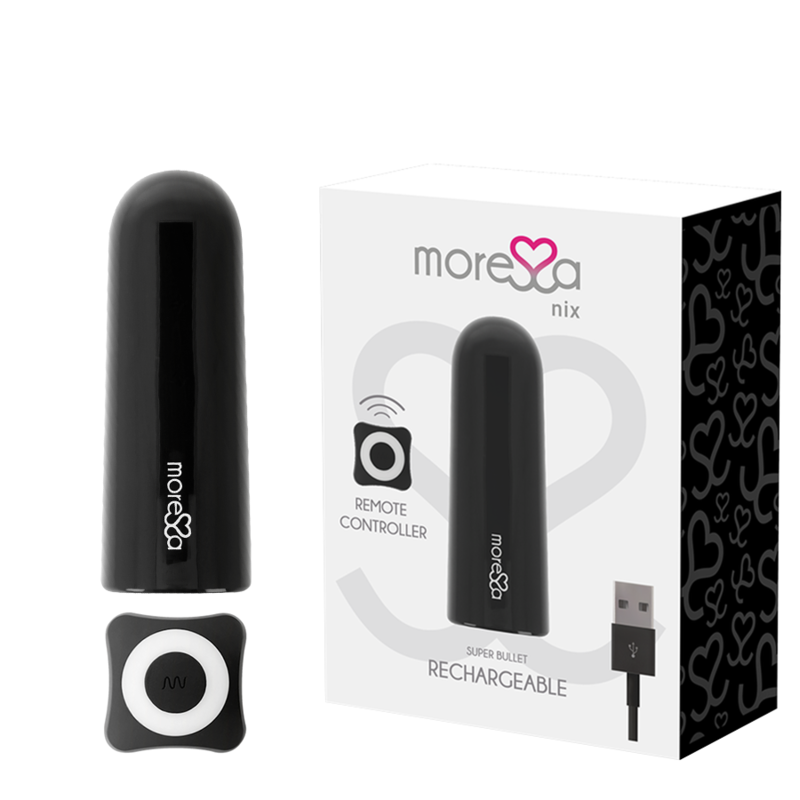 MORESSA - VIBRADOR DE CONTROLE REMOTO NIX BLACK