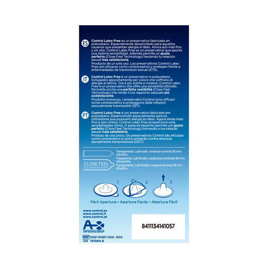 CONTROL - CAMISINHAS DE LÁTEX FREE SIN 5 UNIDADES