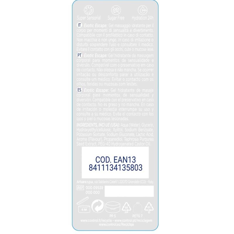 CONTROL - 2 IN 1 MASSAGE & EXOTIC PLEASURE 200 ML
