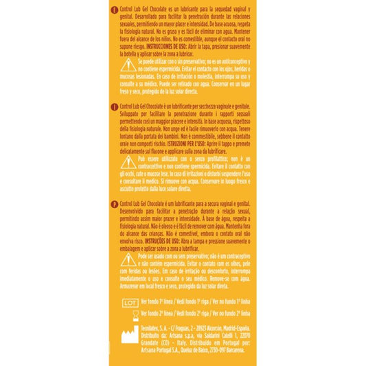 CONTROL - GEL LUBRIFICANTE CHOCOLATE 75 ML