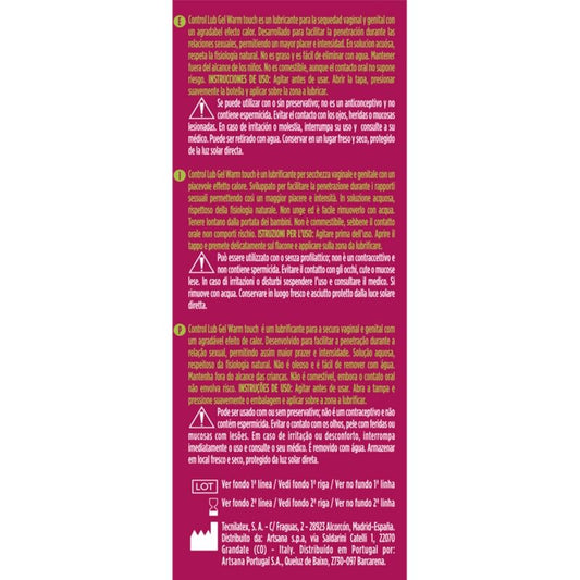 CONTROL - GEL LUBRIFICANTE EFEITO TÉRMICO 75 ML