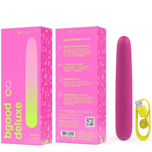 B SWISH - VIBRADOR RECARREGÁVEL B SWISH - BGOOD INFINITE DELUXE SILICONE ROSA