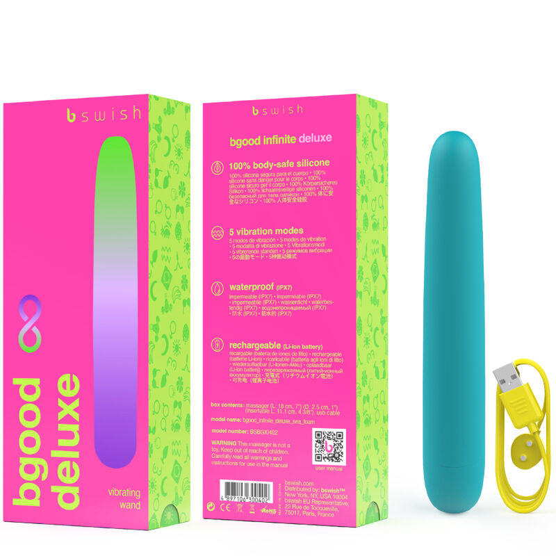 B SWISH - VIBRADOR RECARREGÁVEL B SWISH - BGOOD INFINITE DELUXE SILICONE AZUL