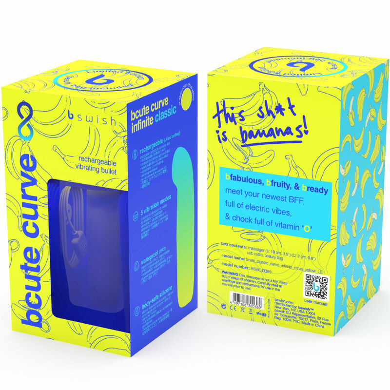 B SWISH - BCUTE CURVE INFINITE VIBRADOR DE SILICONE RECARREGÁVEL CLÁSSICO EDIÇÃO LIMITADA AMARELO