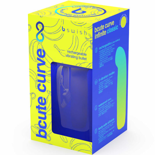 B SWISH - BCUTE CURVE INFINITE VIBRADOR DE SILICONE RECARREGÁVEL CLÁSSICO EDIÇÃO LIMITADA AMARELO
