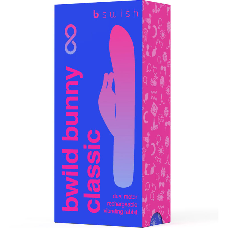 B SWISH - VIBRADOR RECARREGÁVEL CLÁSSICO BWILD BUNNY INFINITE SILICONE AZUL