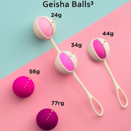 G-VIBE - CONJUNTO DE 5 BOLAS GEISHA 3 ROSA