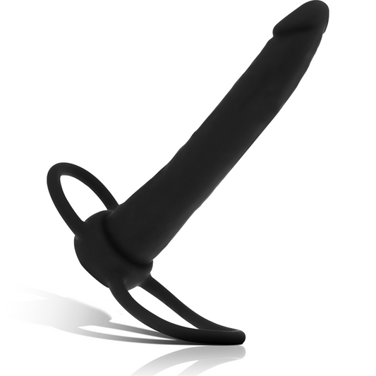 MITOLOGIA - DILDO ANAL COBI ONYX COM ANEL PARA PÉNIS E TESTÍCULO 13 CM EM SILICONE