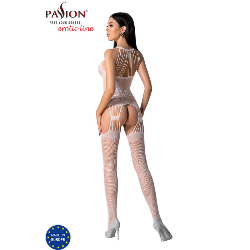 PASSION - BS095 BODYSTOCKING ROJO TALLA UNICA