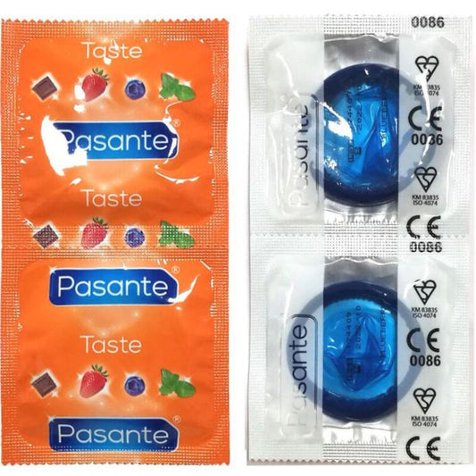 PASANTE - SACO DE PRESERVATIVOS SABOR MIRTILO 144 UNIDADES