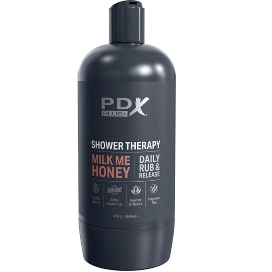 PDX PLUS - MASTURBADOR STROKER DESIGN DISCRETO COM GARRAFA MILK ME HONEY CANDY SHAMPOO