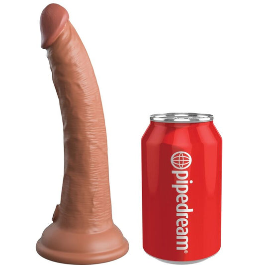 KING COCK - DILDO DE SILICONE REALISTA ELITE 17,8 CM CARAMELO