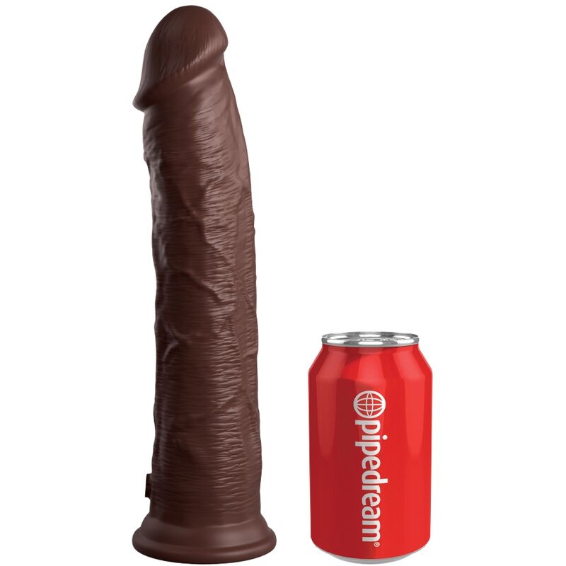 KING COCK - DILDO DE SILICONE REALISTA ELITE 28 CM MARROM