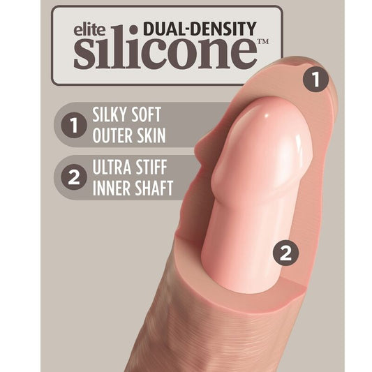 KING COCK - ELITE 15.2 CM REALISTIC VIBRATING & SILICONE DILDO
