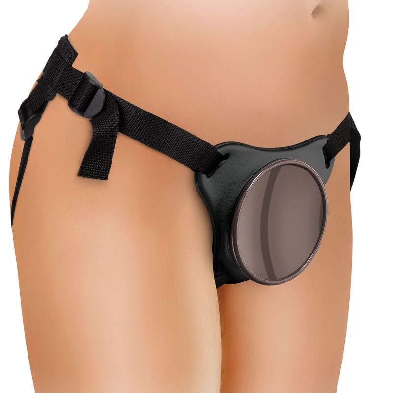 KING COCK - ELITE KIT DELUXE ADJUSTABLE HARNESS RING WITH TESTICLES & 8 INCH DILDO