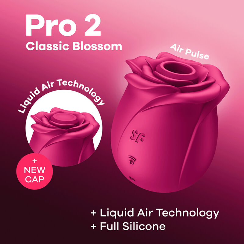 SATISFYER - VIBRADOR DE FLORES CLASSIC FLOWER PRO 2 AIR PULSE