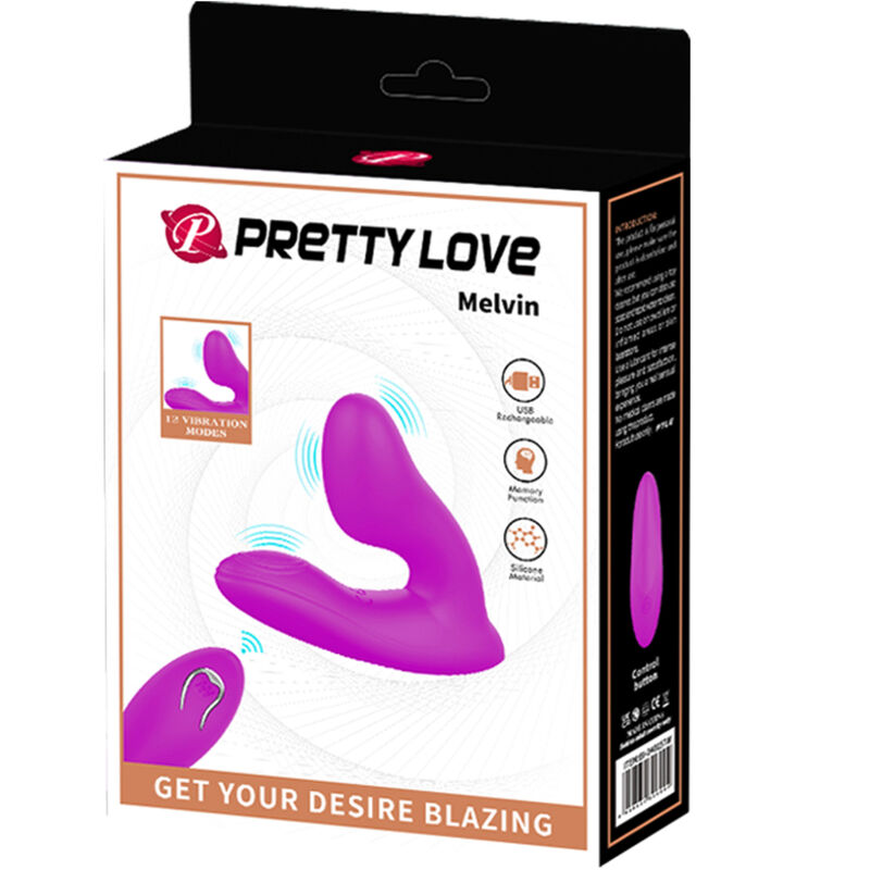 PRETTY LOVE - MASSAGEADOR DE CLITÓRIS MELVIN COM CONTROLE REMOTO