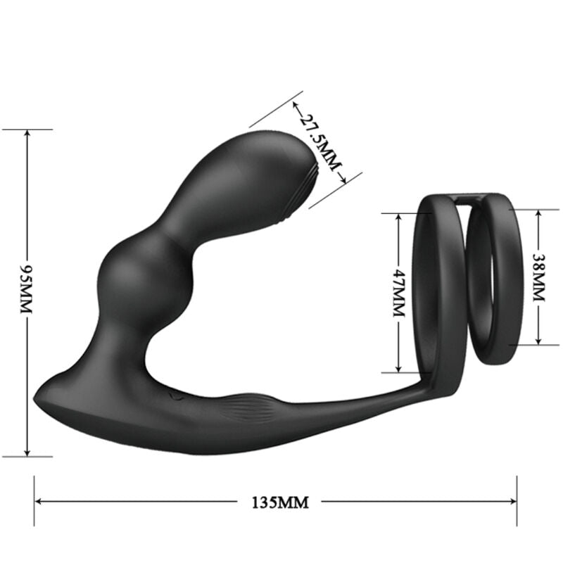 PRETTY LOVE - ANEL PENIANO MARSHALL COM PLUG ANAL VIBRANTE COM CONTROLE REMOTO